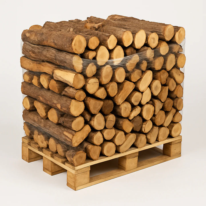 Leña seca de roble — Palet 1 estere (≈1.000 kg) — Troncos de 30 cm