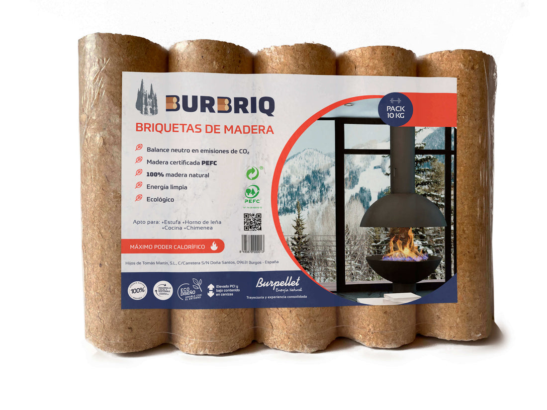 briquetas burbriq 52 paquetes x 5 briquetas